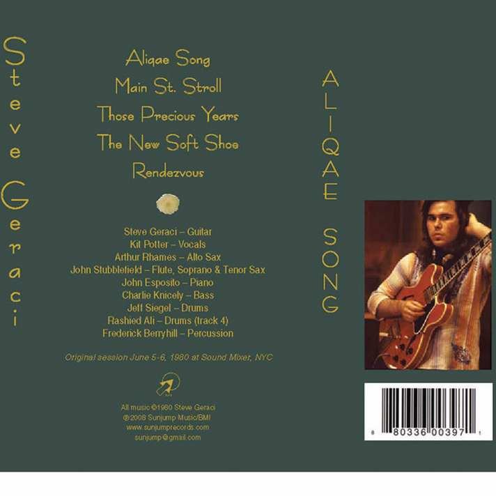 Aliqae Song CD Back