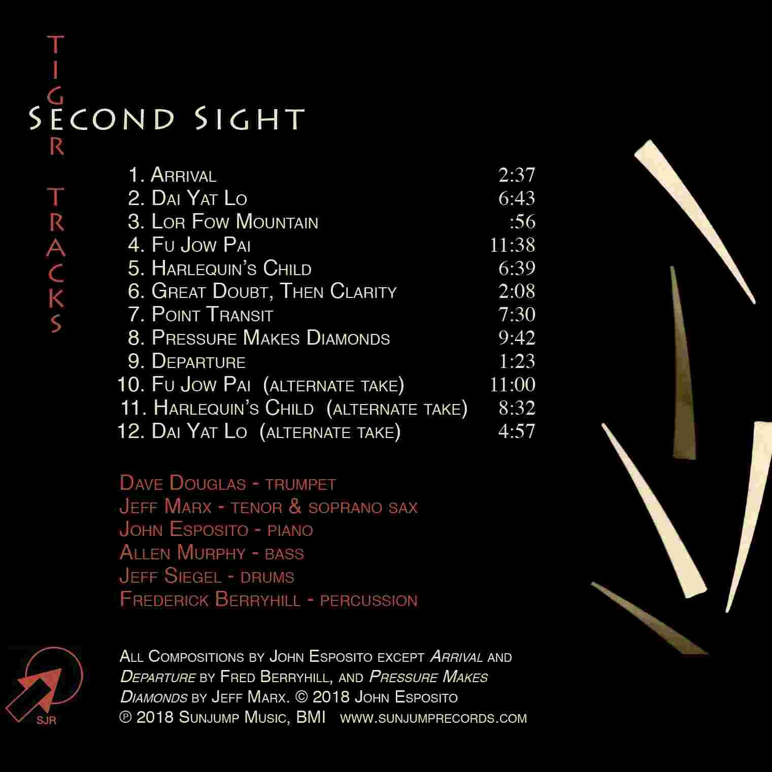 Tiger Tracks CD Back
