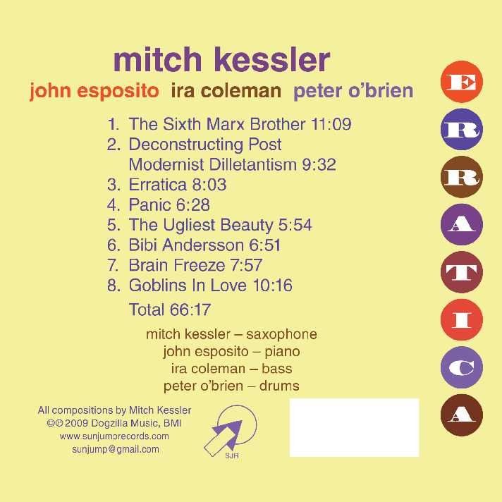 erratica CD Back